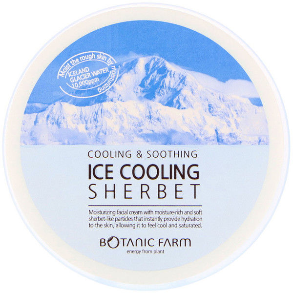 Botanic Farm, Ice Cooling Sherbet Facial Cream, 100 g