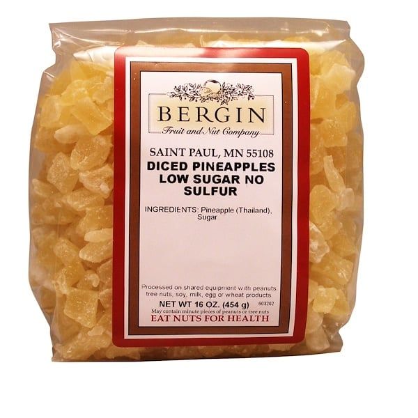 Bergin Fruit and Nut Company, Diced Pineapple, 16 oz (454 g)