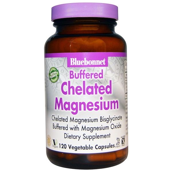 Bluebonnet Nutrition, Buffered Chelated Magnesium, 120 Veggie Caps 120 Count
