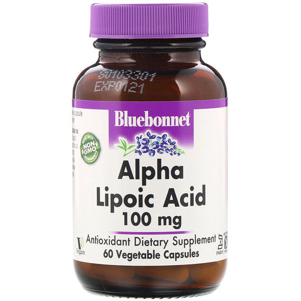 Bluebonnet tion, Alpha Lipoic , 100 mg, 60 Vegetable s
