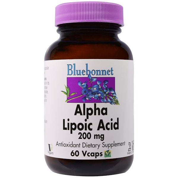 Bluebonnet tion, Alpha Lipoic , 200 mg, 60 Vcaps