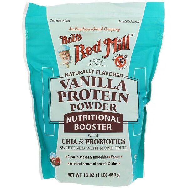 Bob's Red Mill, Vanilla Protein Powder, tional Booster with Chia & Probiotics, 16 oz (453 g)