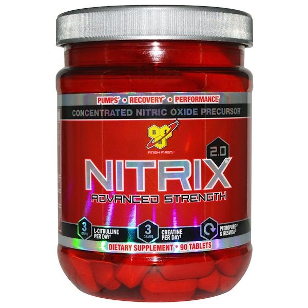 BSN, Nitrix 2.0, Concentrated Nitric Oxide Precursor, 90 s 90 Count