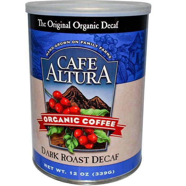 Cafe Altura, Organic Coffee, Dark Roast, Decaf, 12 oz (339 g)