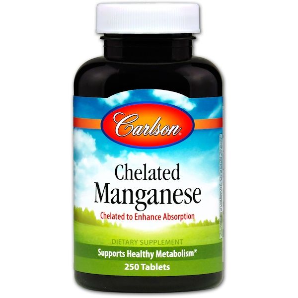 Carlson Labs, Chelated Manganese, 250 s