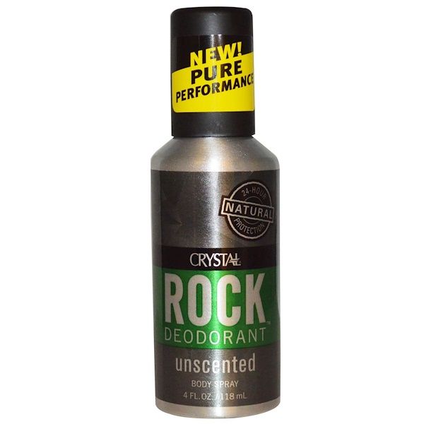 Crystal Body Deodorant, Rock Deodorant, Body Spray, Unscented, 4 fl oz (118 ml) (Discontinued Item)