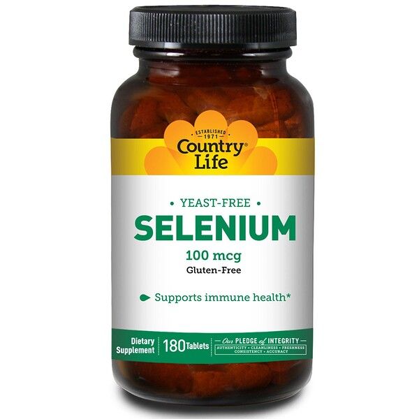 Country Life, Selenium, 100 mcg, 180 s