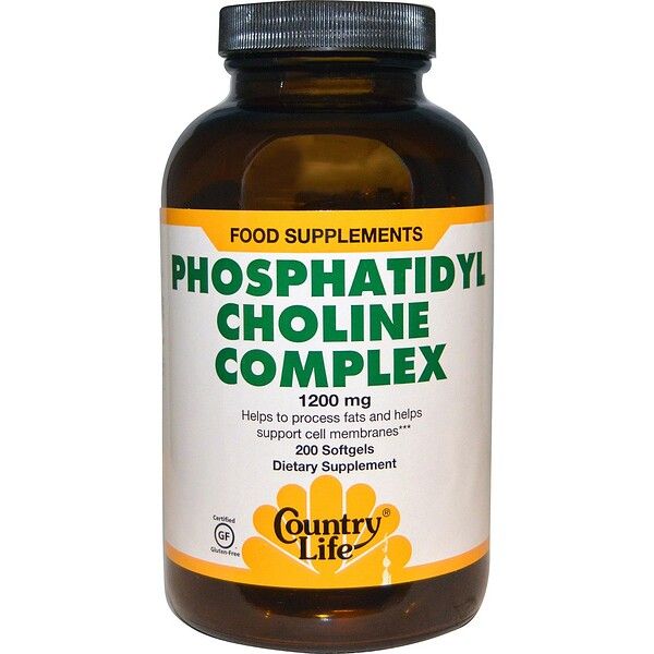 Country Life, Phosphatidyl Choline Complex, 1200 mg, 200 Softgels 200 Count