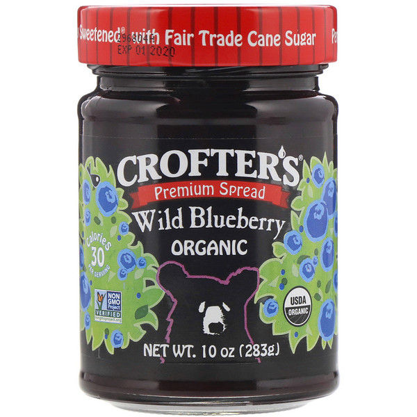 Crofter's , , Premium Spread, Wild Blueberry, 10 oz (283 g)