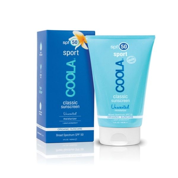 COOLA Organic Suncare Collection, Classic Sunscreen, Sport, Unscented, SPF 50, 5 fl oz (148 ml)