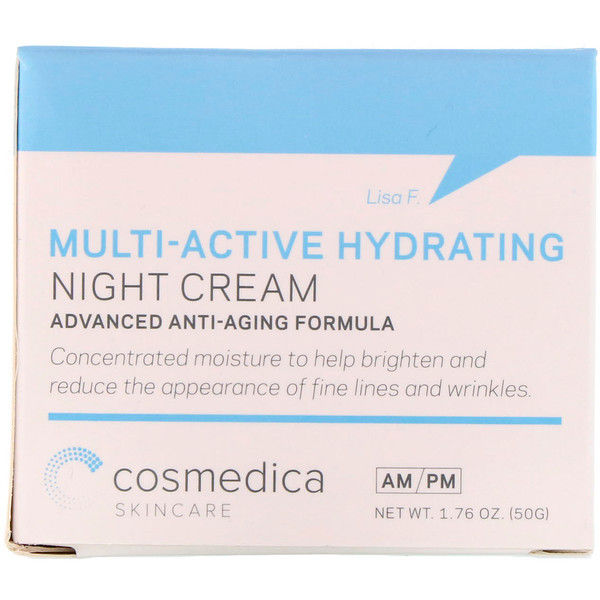 Cosmedica Skincare, Multi-Active Hydrating Night Cream, Advanced Anti-Aging Formula, 1.76 oz (50 g)