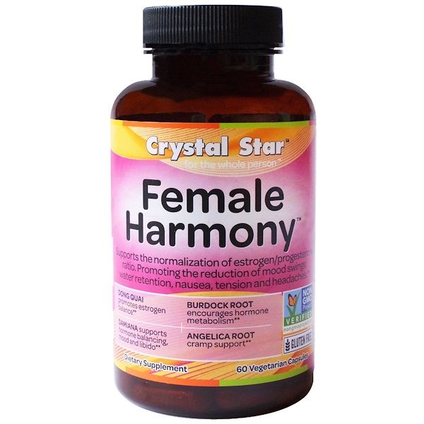 Crystal Star, Female Harmony, 90 Veggie Caps 90 Count