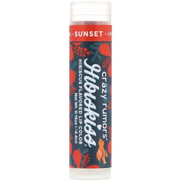 Crazy Rumors, HibisKiss, Hibiscus Flavored Lip Color, Sunset, 0.15 oz (4.4 ml)