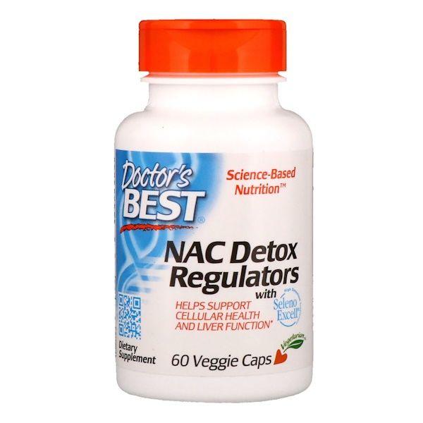 Doctor's Best, NAC Detox Regulators, 60 Veggie Caps 60 Count