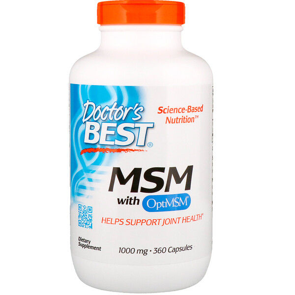 Doctor's Best, MSM with OptiMSM, 1000 mg, 360 s 360 Count