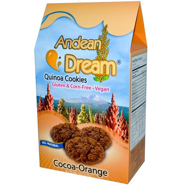 Andean Dream, Quinoa Cookies, Cocoa-Orange, 7 oz (198 g)