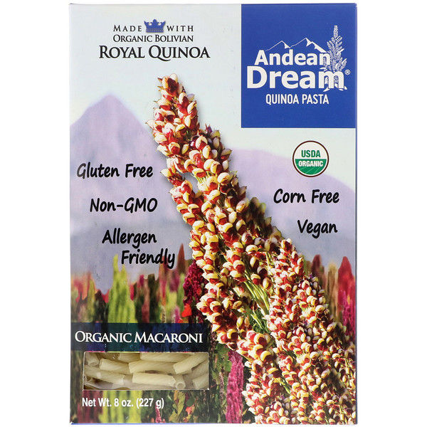 Andean Dream, Quinoa Pasta, Organic Macaroni, 8 oz (227 g)