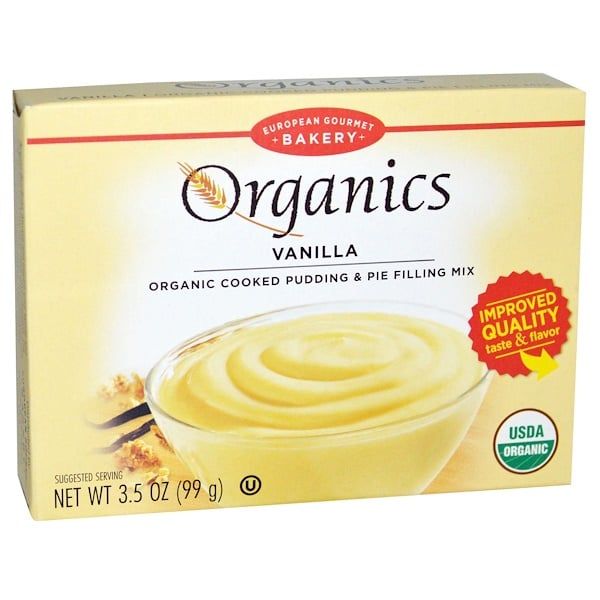 European Gourmet Bakery, Organics, Cooked Pudding and Pie Filling Mix, Vanilla, 3.5 oz (99 g)