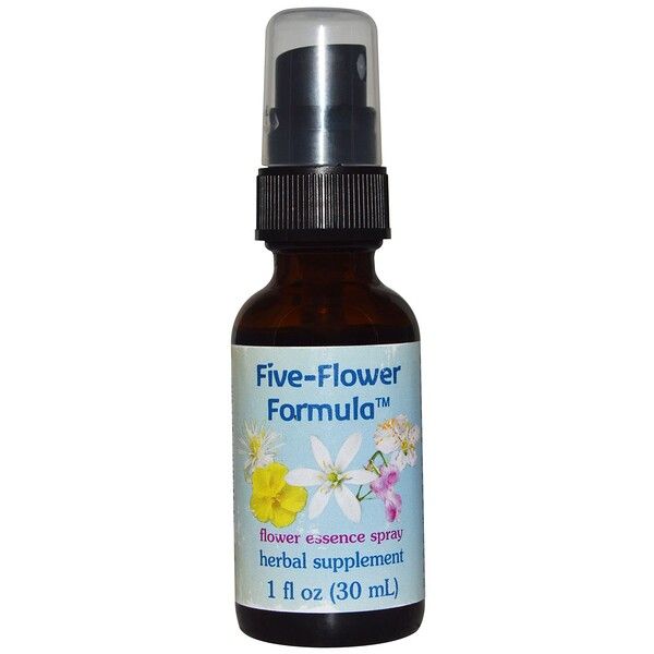 Flower Essence Services, Five-Flower Formula, Flower Essence Spray, 1 fl oz (30 ml)