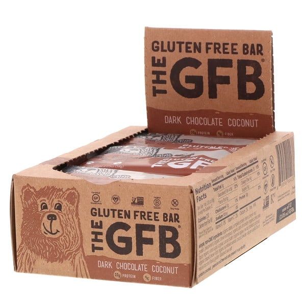 The GFB, Gluten Free Bar, Dark Chocolate Coconut, 12 Bars, 2.05 oz (58 g) Each