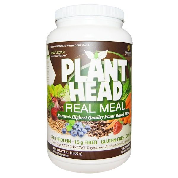Genceutic Naturals,  Head, Real Meal, Chocolate, 2.3 lb (1050 g)