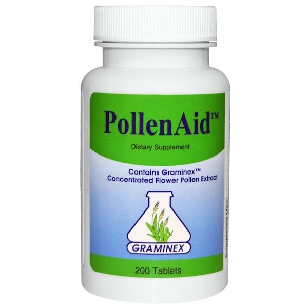Graminex, PollenAid, 200 Tablets 200 Count