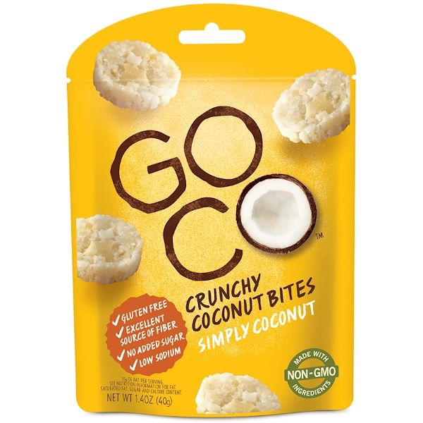 GoCo, Crunchy Coconut Bites, Simply Coconut, 1.4 oz (40 g)