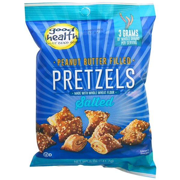 Good Health Natural Foods, Peanut Butter Filled Pretzels, Salted, 5 oz (141.7 g)