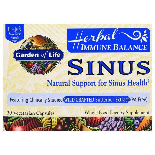 Garden of Life, al Immune Balance, Sinus, 30 Vegetarian s (Discontinued Item) 30 Count