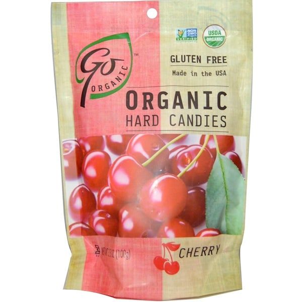 GoOrganic, Organic Hard Candies, Cherry, 3.5 oz (100 g)