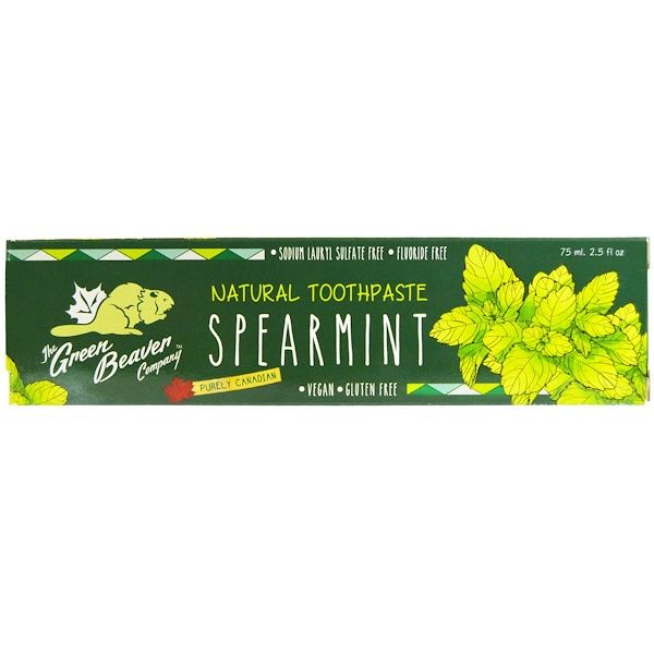 The Green Beaver, Natural Toothpaste, Spearmint, 2.5 fl oz (75 ml)