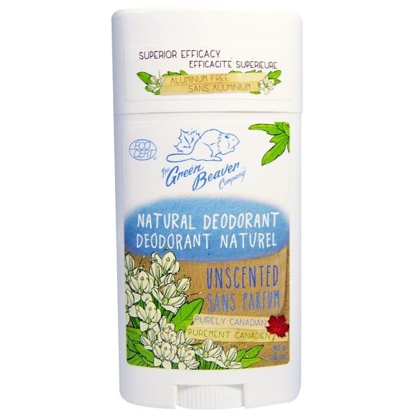 The Green Beaver, Natural Deodorant, Unscented, 1.76 oz (50 g) (Discontinued Item)