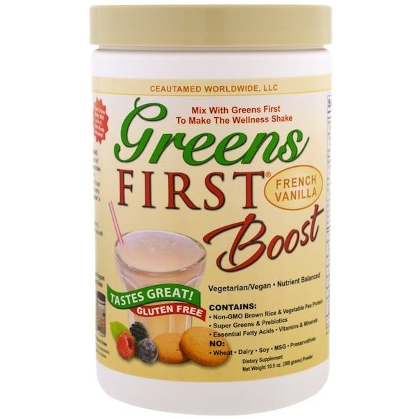 Greens First, Boost, French Vanilla Powder, 10.5 oz (300 g) (Discontinued Item)