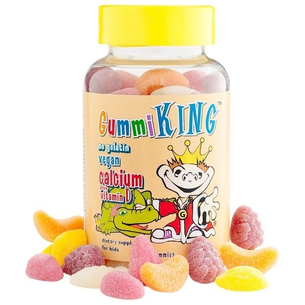 GummiKing, Calcium Plus Vitamin D for Kids, 60 Gummies 120 Count (2x60)