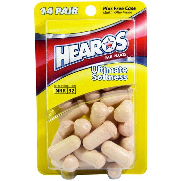 Hearos, Ear Plugs, Ultimate Softness, 14 Pairs 14 Count