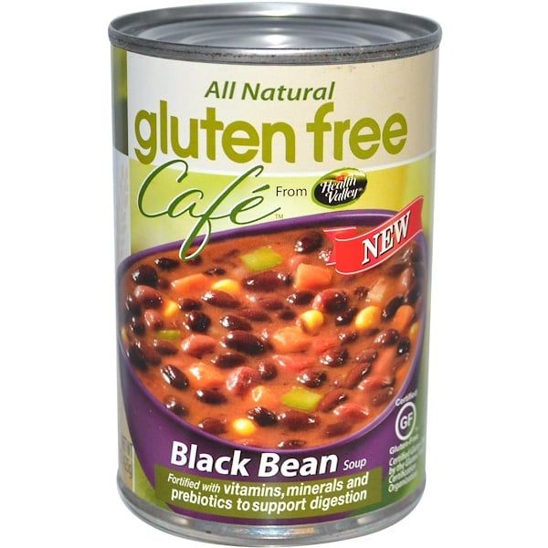 Health Valley, Gluten Free Café, Black Bean Soup, 15 oz (425 g)