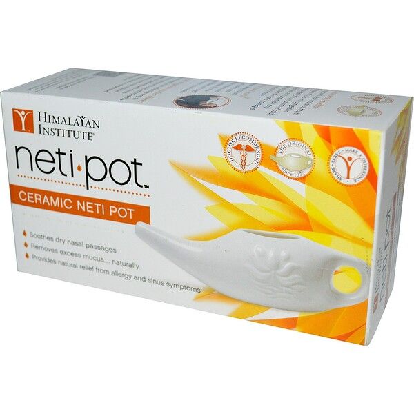 Himalayan Institute, Ceramic Neti Pot, 1 Pot 2 Count (2x1)