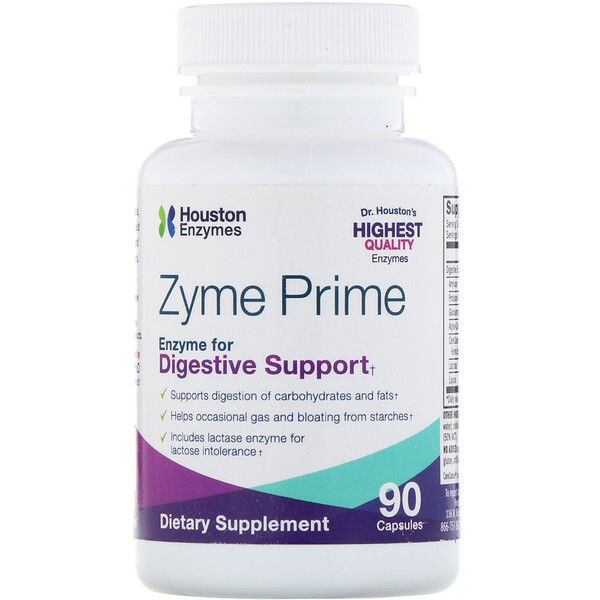 Houston Enzymes, Zyme Prime, 90 Capsules 180 Count (2x90)