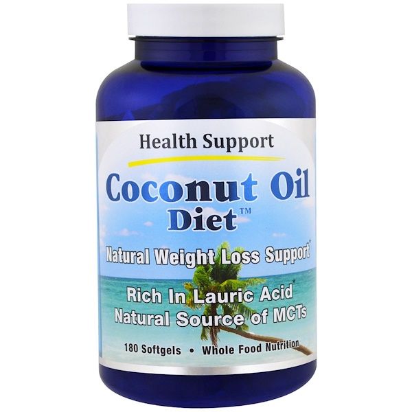  Support, Coconut Oil Diet, 180 Softgel 360 Count (2x180)