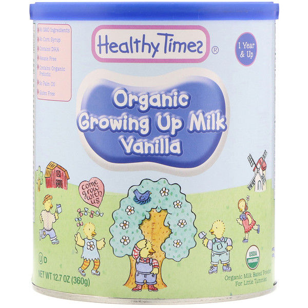 Healthy Times, Organic Growing Up Milk, Vanilla, 1 Year & Up, 12.7 oz (360 g) (Discontinued Item)
