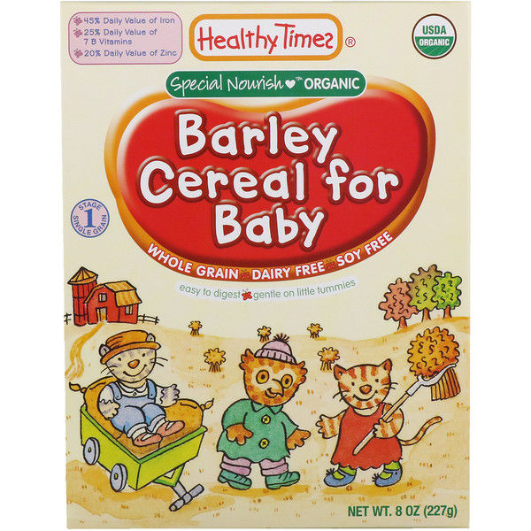 Healthy Times, Organic Cereal for Baby, Barley, 8 oz (227 g) (Discontinued Item)