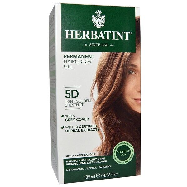 atint, Permanent Haircolor Gel, 5D, Light Golden Chestnut, 4.56 fl oz (135 ml)