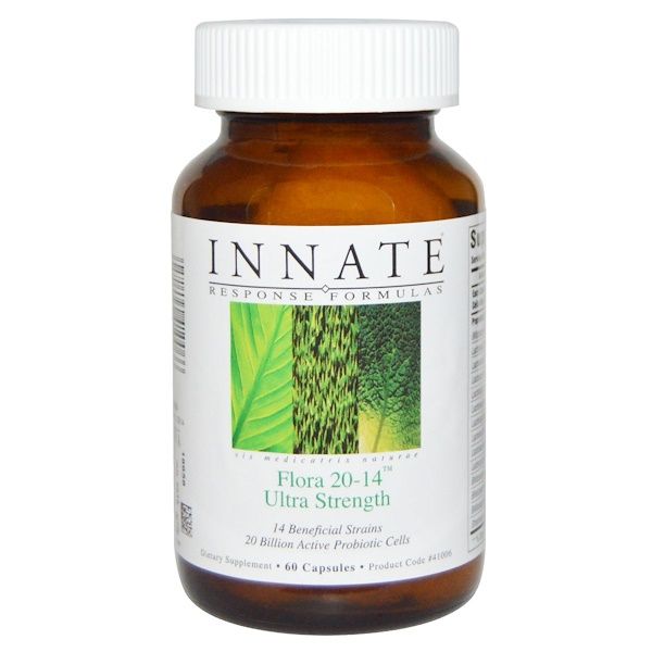 Innate Response Formulas, Flora 20-14, Ultra Strength, 60 Capsules (Ice)