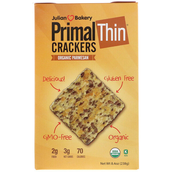 Julian Bakery, Primal Thin Crackers,  Parmesan, 8.4 oz (238 g)