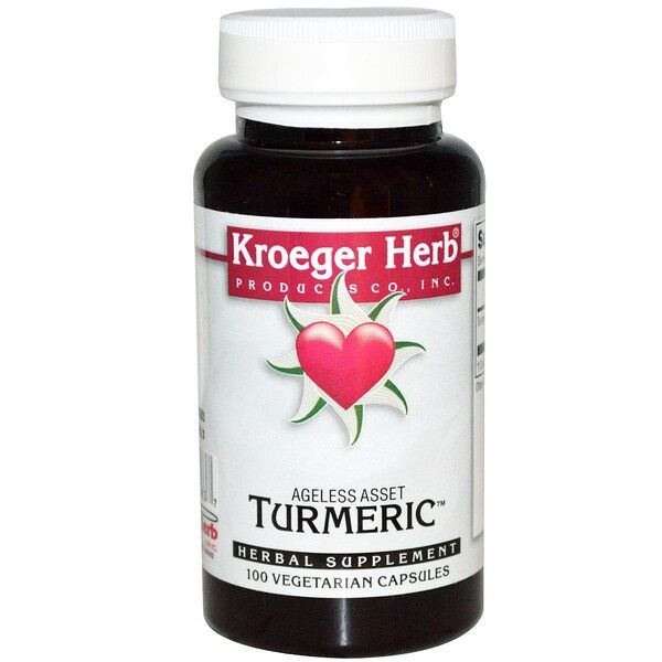 Kroeger Herb Co, Turmeric, 100 Veggie Caps 200 Count (2x100)