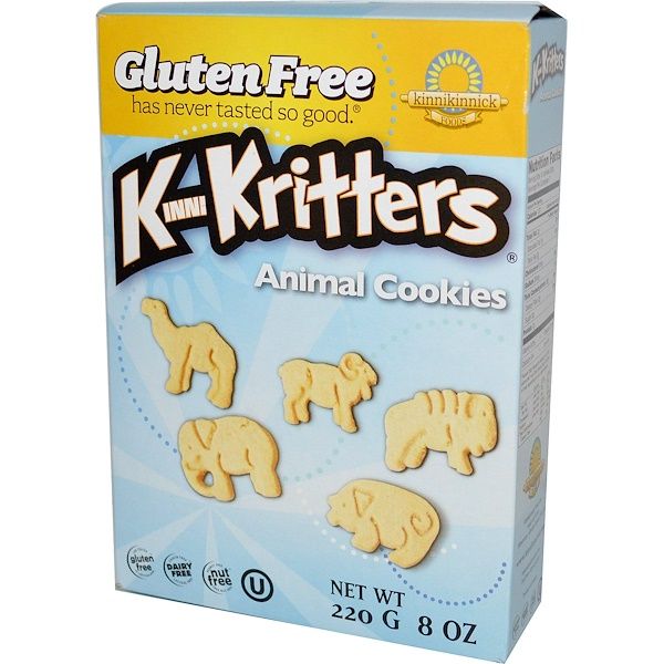 Kinnikinnick Foods, KinniKritters, Animal Cookies, 8 oz (220 g)