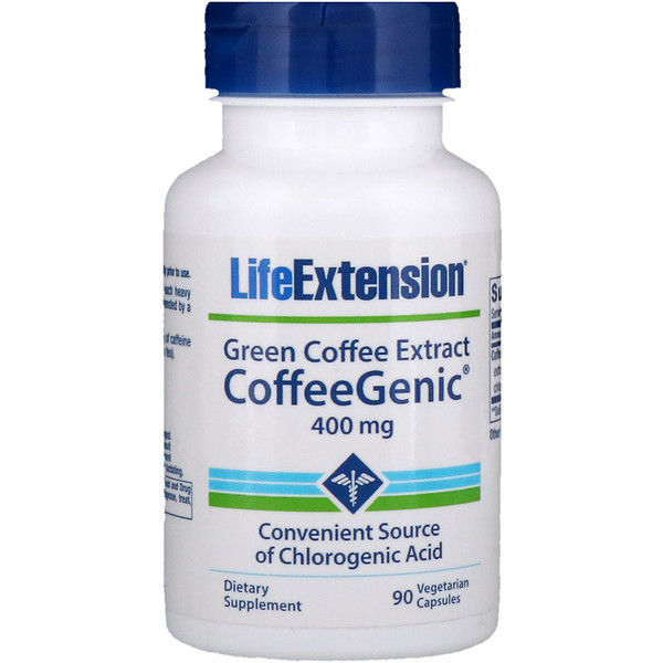 Life Extension, CoffeeGenic, Green Coffee Extract, 400 mg, 90 Vegetarian s