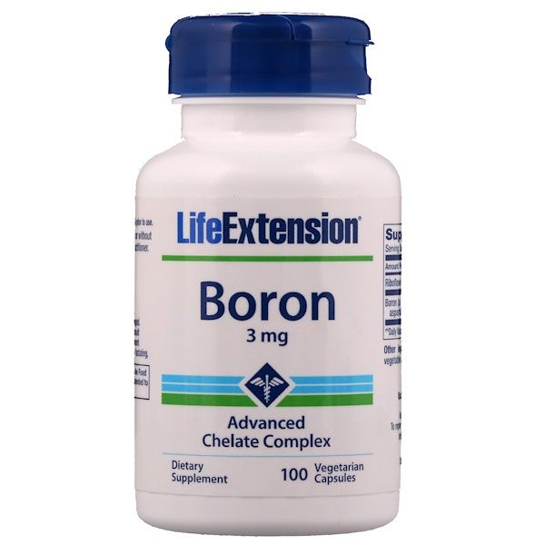 Life Extension, Boron, 3 mg, 100 Vegetarian s 200 Count (2x100)
