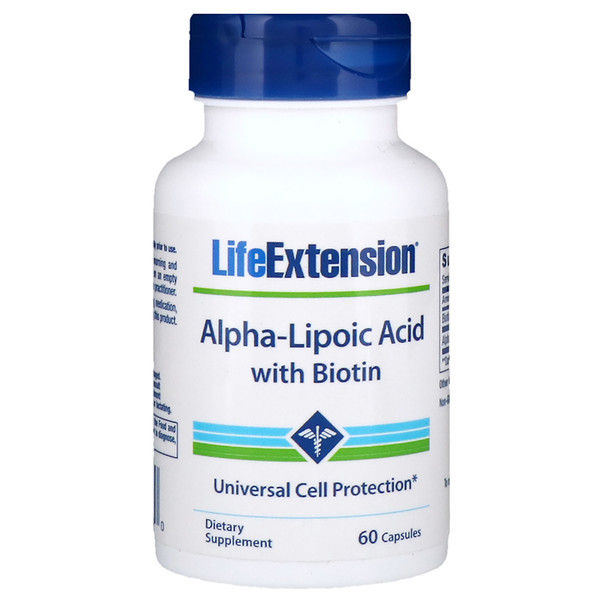 Life Extension, Alpha-Lipoic  with Biotin, 60 s