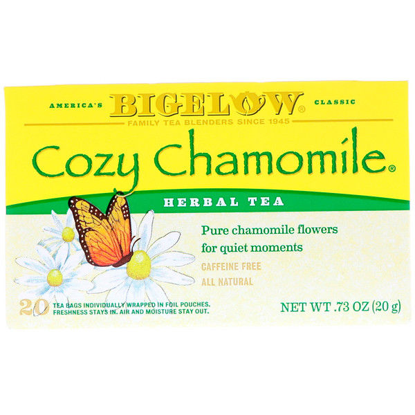 Bigelow, Cozy Chamomile  Tea, Caffeine Free, 20 Tea Bags, .73 oz (20 g)